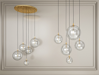 Modern Chandelier Simple Chandelier 3d model