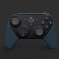 Ergonomic Black Blue Game Controller With Joysticks Buttons For Entertainment Electronics
