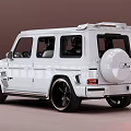 White Luxury SUV Side View Featuring Large Black Alloy Wheels And Sleek Exterior Design