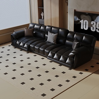 Modern three-seat sofa 3d model