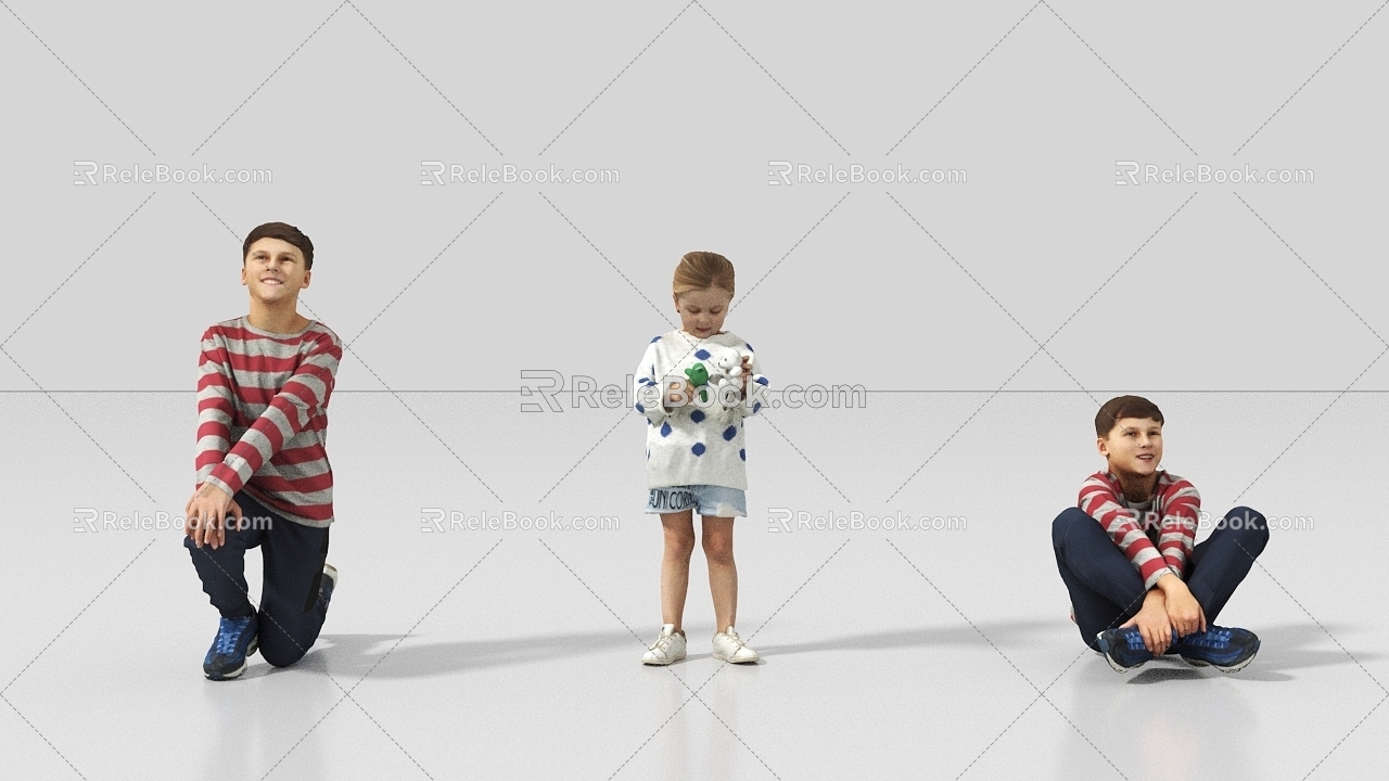 Children Children Children Children 3d model