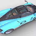 Blue DAHLEY Sports Car With Sleek Design And Aerodynamic Body Shape