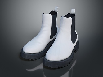 Modern Women's Boots Martin Boots Leather Boots 3d model