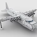 Intricate Building Blocks Airplane Model With Detailed Wing And Engine Structure Design 3d model