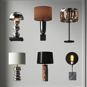 Table Lamp Combination Desk Metal Table Lamp Spherical Lampshade Table Lamp Floor Table Lamp Bedside Table Lamp Simple Fashion Table Lamp 3d model
