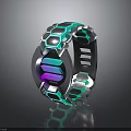Smart Electronic Bracelet With Hexagonal Design And Colorful LED