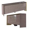 Modern Wooden Sideboard With Metal Frame And Elegant Wood Grain Design