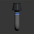Automotive Flexible Hose Component Gray Body Blue Stripes and Black Mesh Top