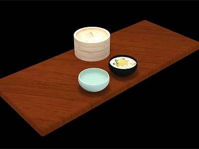 Modern Japanese Tableware 3d model Modern Japanese Tableware 3d model