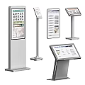 Various Standing Billboard Types With Digital Screens And Information Displays
