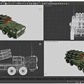 China PHL03 long-range rocket launcher PHL03 PHL rocket launcher long-range fire 3d model