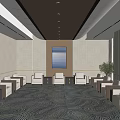 Hotel Public Lounge Area With Comfortable Sofas Tables Decorative Painting And Modern Design