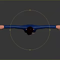 3D Character Wearing Blue Bodysuit With Number 4 On Chest Standing With Outstretched Arms