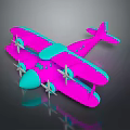 Vibrant Vintage Passenger Plane With Double Wings And Four Propellers