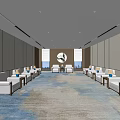 Modern Reception Room 3d model