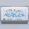 AI Inspection System Display Cabinet With Mechanical Components And Diagrams