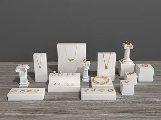 Modern Jewelry Roman Column Jewelry Display 3d model