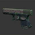 Engraved Carbon Fiber Pistol With Metallic Surface And GS Logo Design