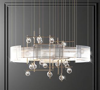 Light Luxury Chandelier 3d model