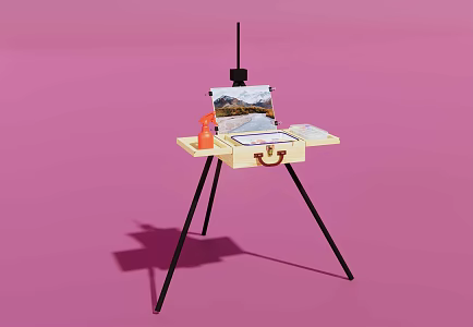Modern Oil Painting Platform 3d model
