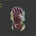 Medieval Gauntlet Weapon With Metallic Plates Leather Straps And Buckle Design
