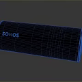 Sonos Wireless Computer Speaker in Black Cylindrical Shape with Mesh Surface