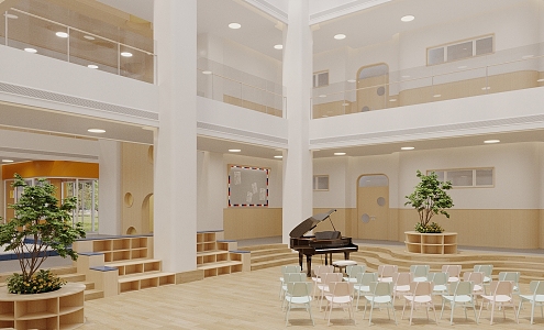 Kindergarten Hall Atrium 3d model