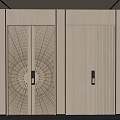 New Chinese style double door combination 3d model