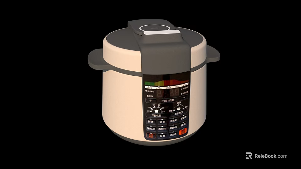 Modern Electric Pressure Cooker With Digital Control Panel For Home Kitchen Use 3d model 