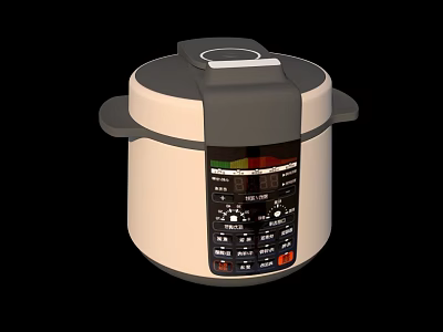 Modern Electric Pressure Cooker With Digital Control Panel For Home Kitchen Use 3d model