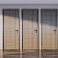 Modern door single door 3d model