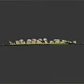 Ancient Stone Circle Site With Arranged Standing Stones And Grass Terrain