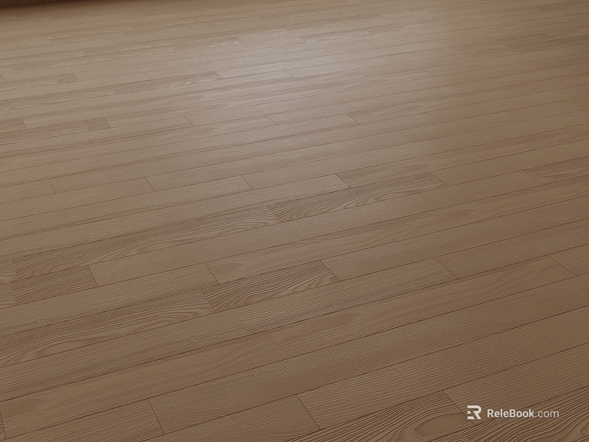 Natural Hardwood Floor With Warm Tone Smooth Surface And Natural Wood Grain 3d model 