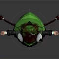 Young Girl In Frog Themed Hoodie With Braided Pigtails Backpack Open Arms
