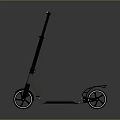 Stylish Modern Electric Scooter With Black Handlebar Gray Deck And Wheels