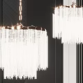 Elegant Crystal Chandelier With Hanging Crystal Pendants And Modern Interior Lighting Design