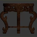 Traditional Wooden Dining Table With Round Top And Intricate Carved Legs Design