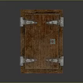 Wooden Swing Door With Metal Hinges Vintage Style Home Decor Design Element