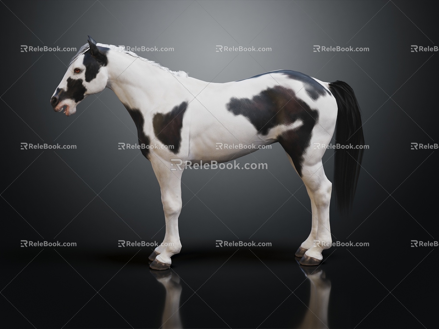 Modern Horse Big Horse Mustang 3d model