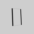Black Framed Full Length Mirror Reflecting Wooden Bookshelf With Books And Decor Items