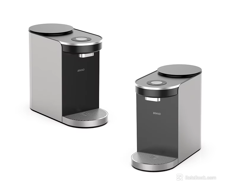 Modern Stainless Steel Automatic Trash Can With Sensor Lid For Home Kitchen 3d model 