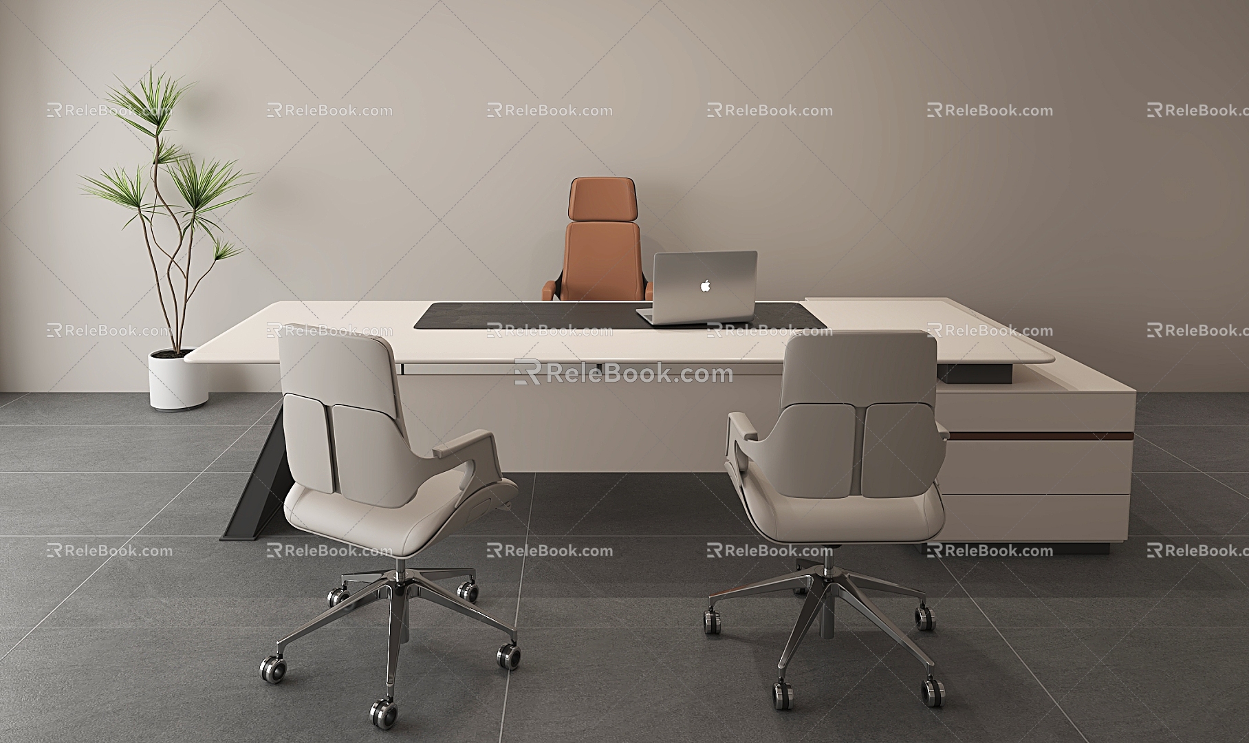 Modern Office Desk and Chair Combination Modern Manager Desk Boss Desk Office Chair Desk Boss Desk 3d model