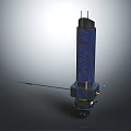 Detailed Spacecraft Model Featuring Blue Solar Panels Antenna And Base Structure