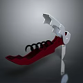 Stylish High Heel Shaped Wine Opener With Red And Silver Design