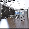 Modern Control Room With Large Screens Displaying Data Charts Control Desk Office Chairs And Lighting