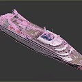 Luxury Cruise Ship With Multi Decks And Details