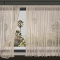 White Sheer Curtains For Window With Natural Scenic View And Light Filtering Design