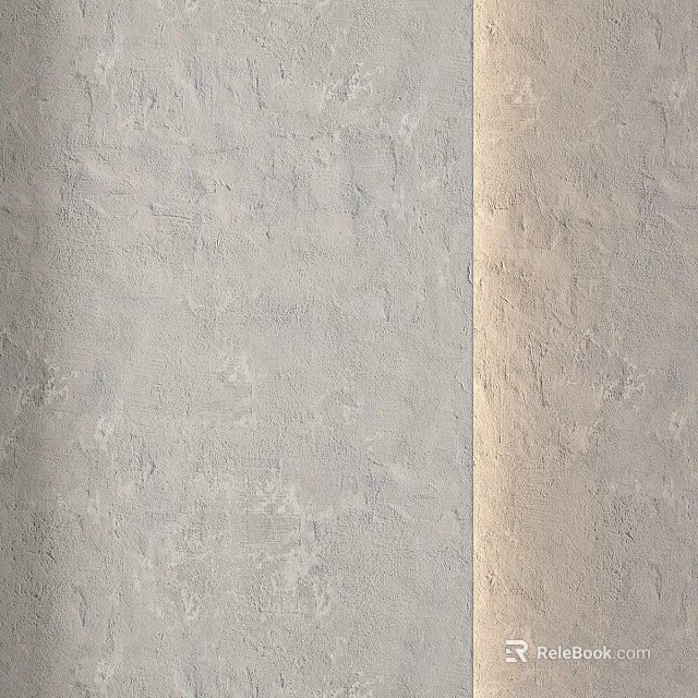 Gray and Beige Textured Wall Components with Left and Right Half Design 3d model
