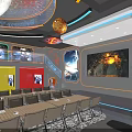 Fun Play Kids Play Area With Space Theme Moon Planets And Play Equipment
