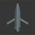 Light Blue Airplane 3D Model with Wings Tail and Stand on Gray Background 3d model